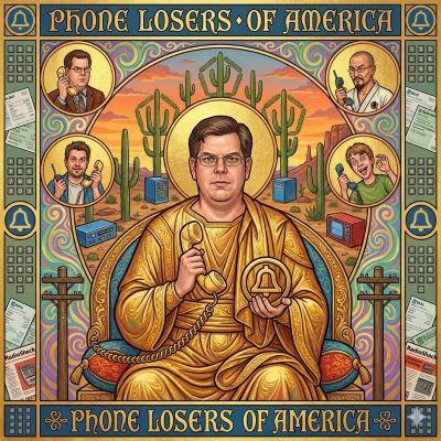 St. Brad Carter (RBCP) of Phone Losers of America in Byzantine icon style